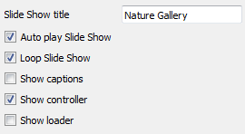 First tab : Place Slideshow In Html