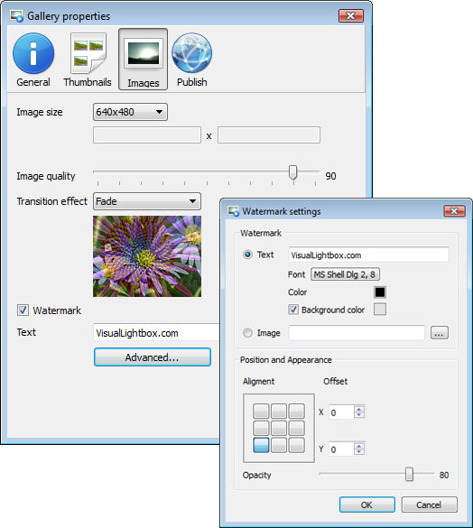 Templates window : Free Picture Slideshow Software