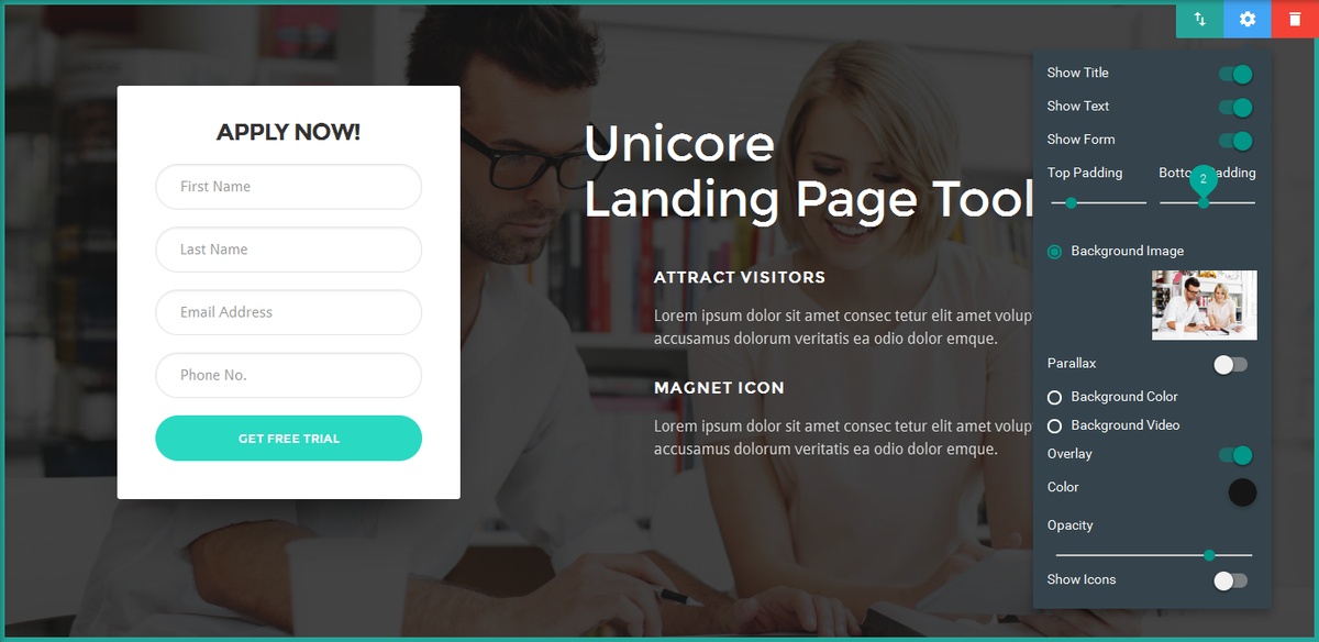 Twitter Bootstrap Landing Page Theme Builder