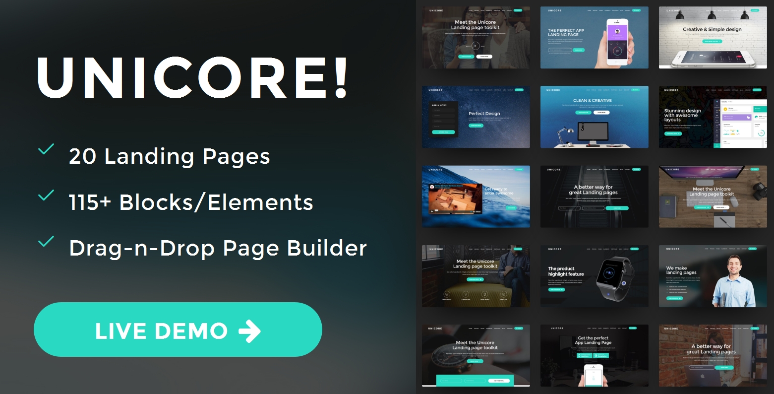 Custom Bootstrap One Page Theme Builder
