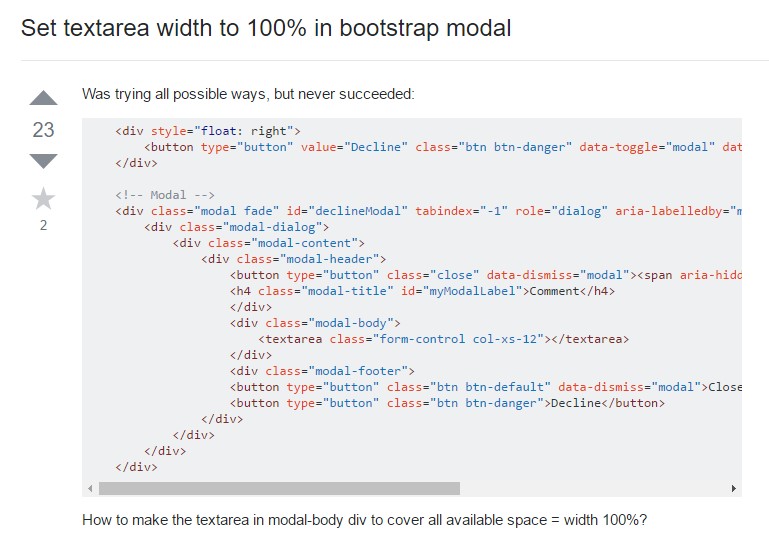  Establish Textarea  size to 100% in Bootstrap modal