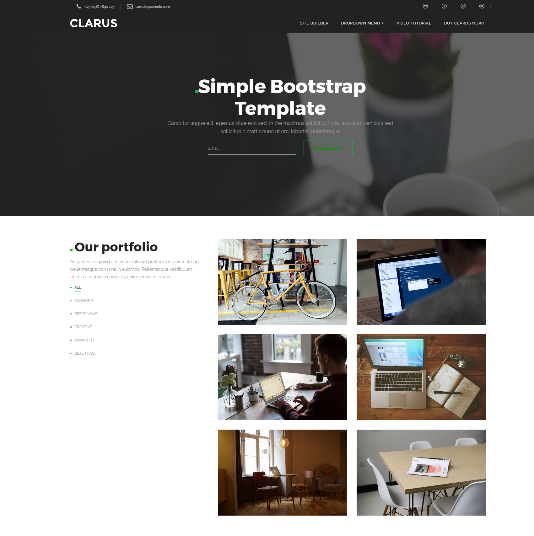 CSS3 Bootstrap Simple Templates