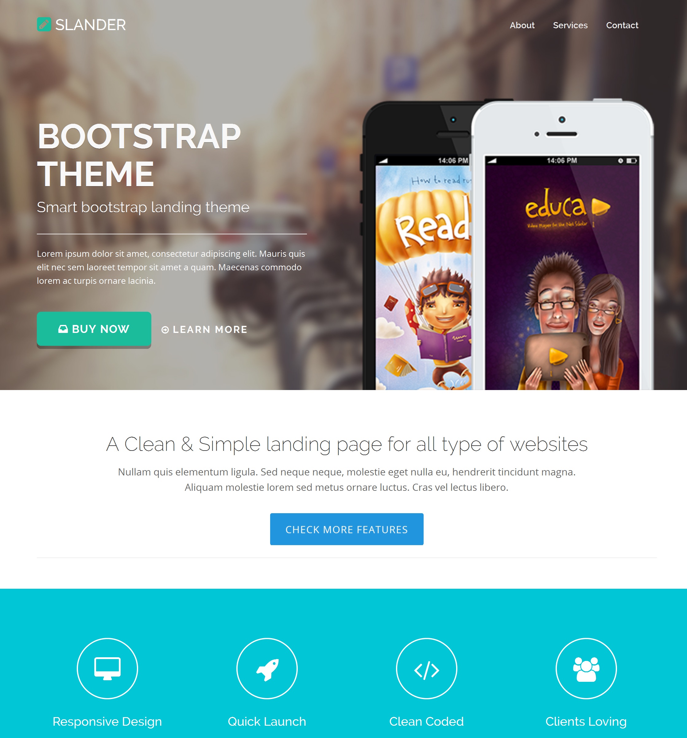 CSS3 Bootstrap Single Page Theme