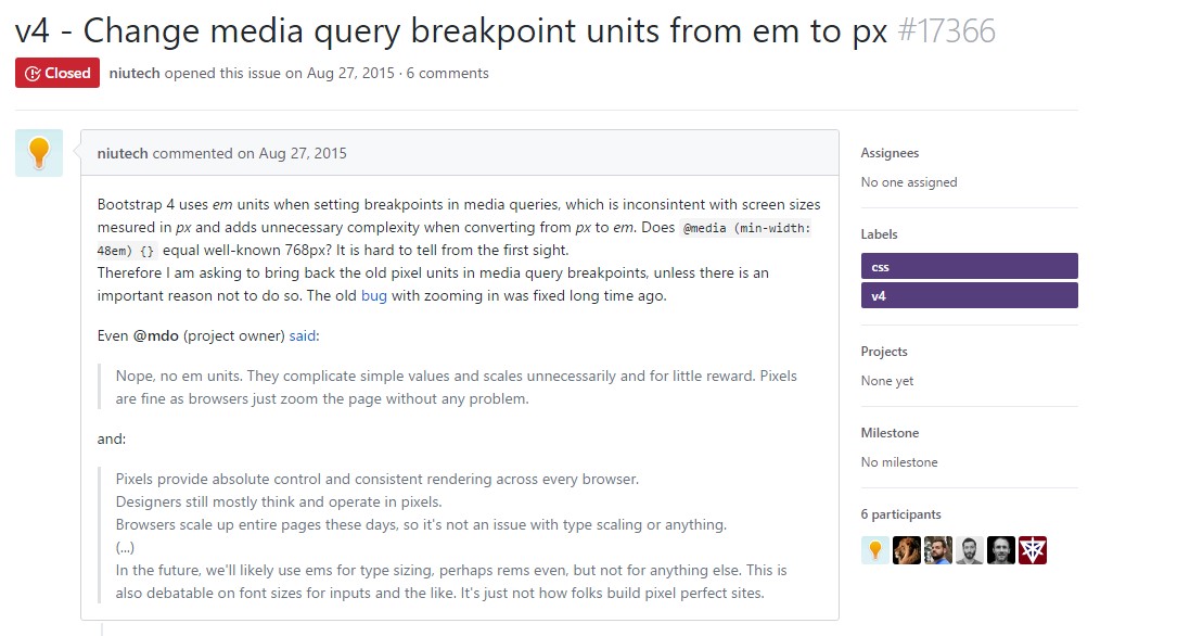  Alter media query breakpoint units from 'em' to 'px' 