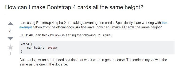 Insights on  just how can we  establish Bootstrap 4 cards  all the same  height?